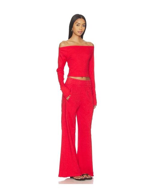 Free People Red X Fp Movement Go To Long Sleeve Set