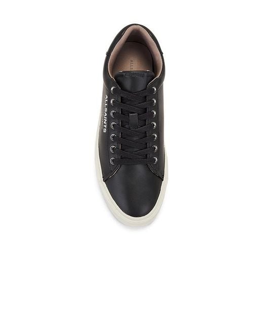 AllSaints Black Underground Leather Low Top for men