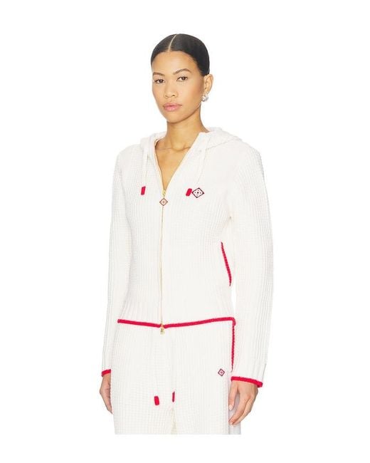 Casablanca White Waffle Hoodie