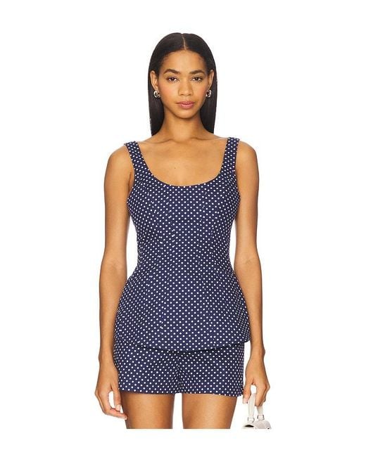 Amanda Uprichard Blue X Revolve Empire Top