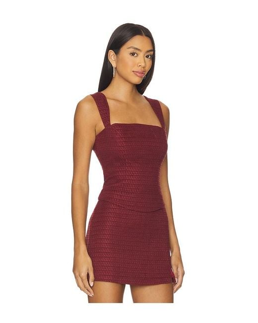 Amanda Uprichard Red Ceronne Top