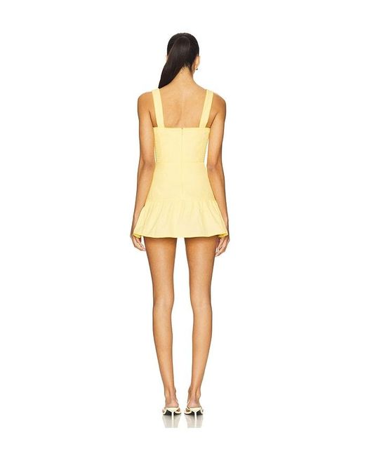 Amanda Uprichard Yellow X Revolve Danner Skort Romper