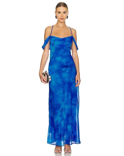 Runaway the Label Blue Lavoni Maxi Dress