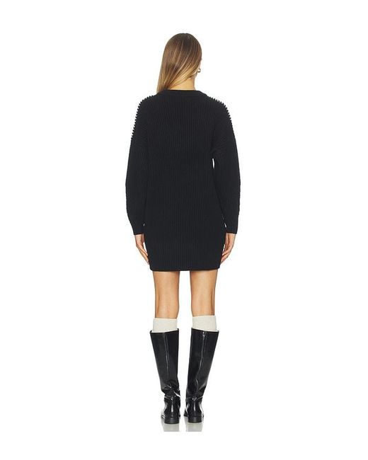 Rag & Bone Black Ingrid Crew Neck Mini Dress