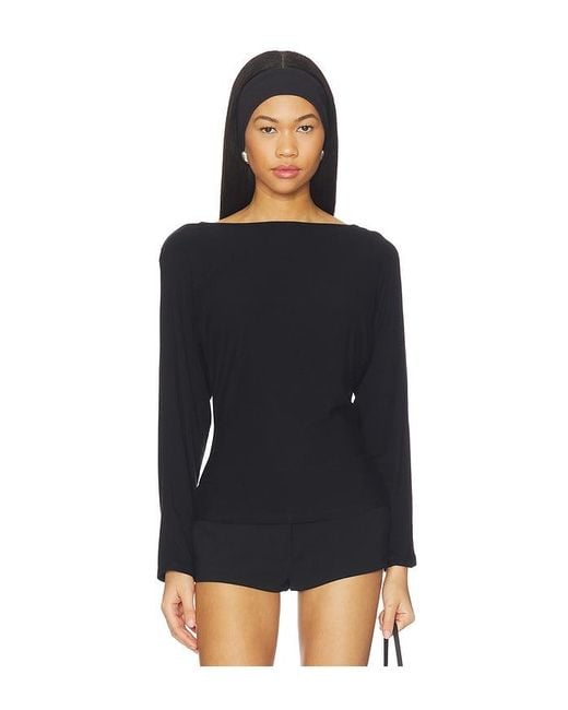 EB DENIM Black Zinnia Long Sleeve Top