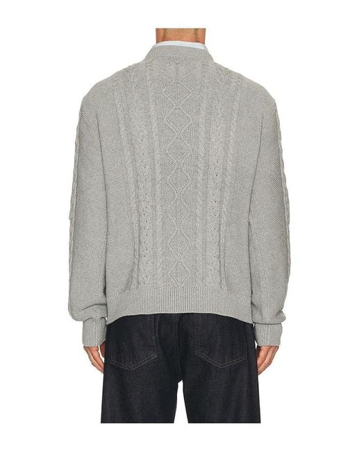 Asher Gray Andre Cable Knit Sweater for men