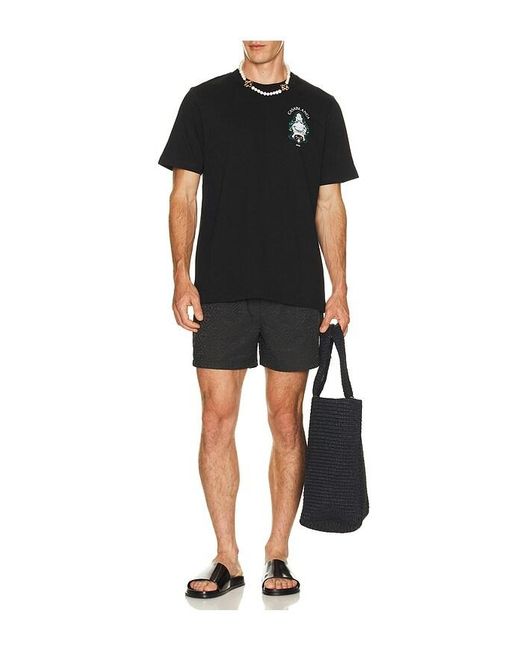 Casablanca Black Jacquard Swim Shorts for men