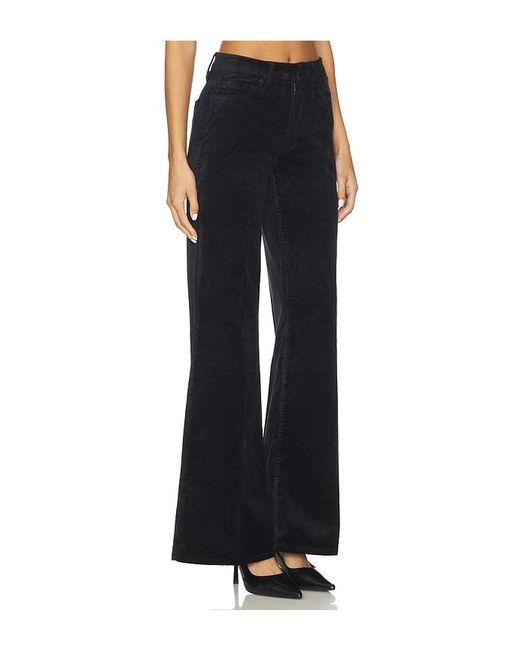 GOOD AMERICAN Black Velvet Good Waist Palazzo Pants