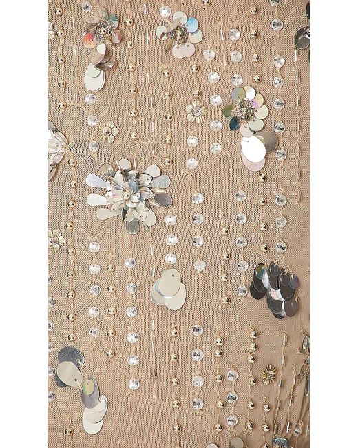 Camila Coelho Natural Tonia Embellished Maxi Dress