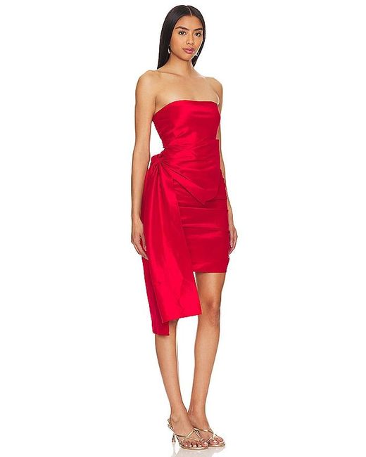 Bardot Red Baxley Bow Mini Dress