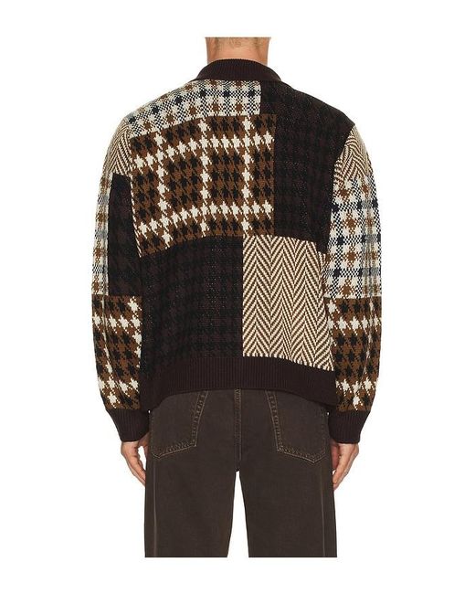 Obey Black Patchwork Cardigan for men