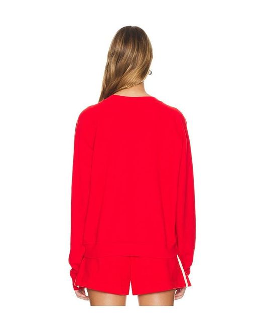 DONNI. Red Eco Terry Crewneck Sweatshirt