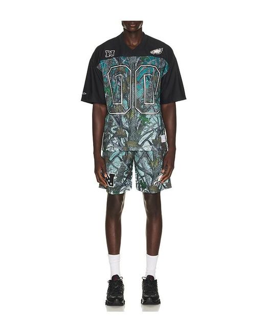 Mitchell & Ness Blue Nfl Philadelphia Eagles Quiet Blaze 7 Mesh Shorts for men