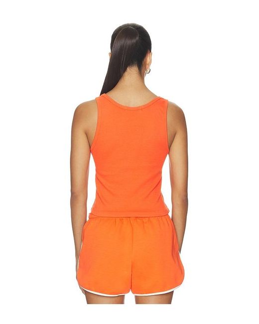 PERFECTWHITETEE Orange Blondie Structured Rib Bra Friendly Tank