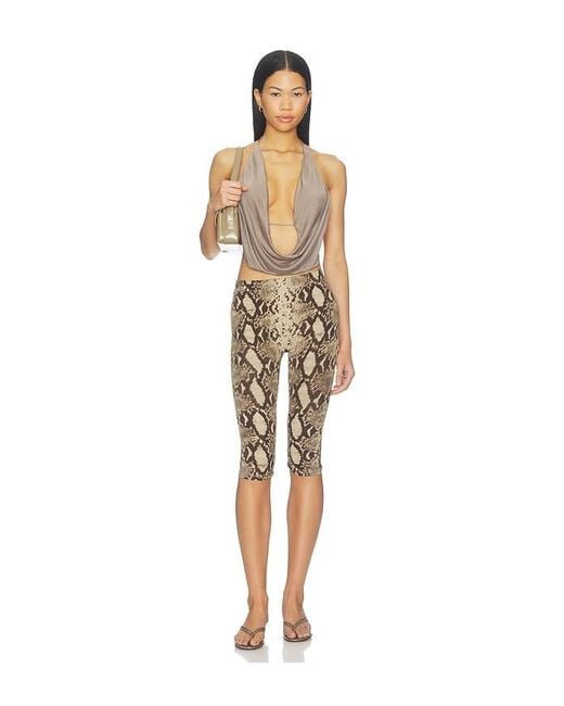 Indah Natural Printed High Waisted Capri Pant