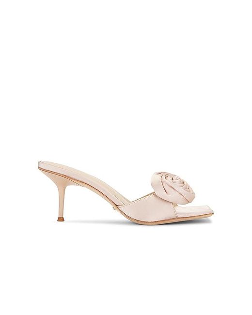 Raye White Rosette Mule