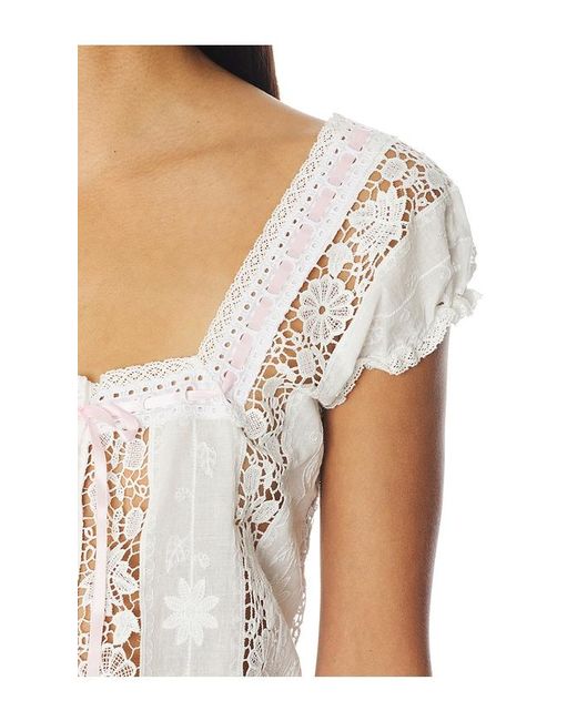 GUIZIO White Emery Blouse
