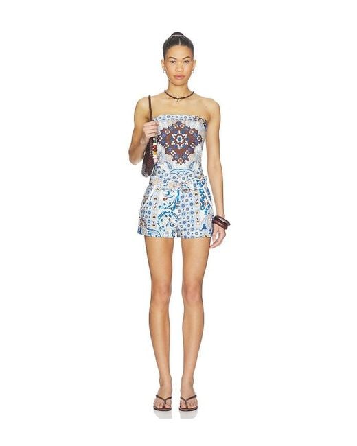 Central Park West White Inez Paisley Hankercheif Bandau