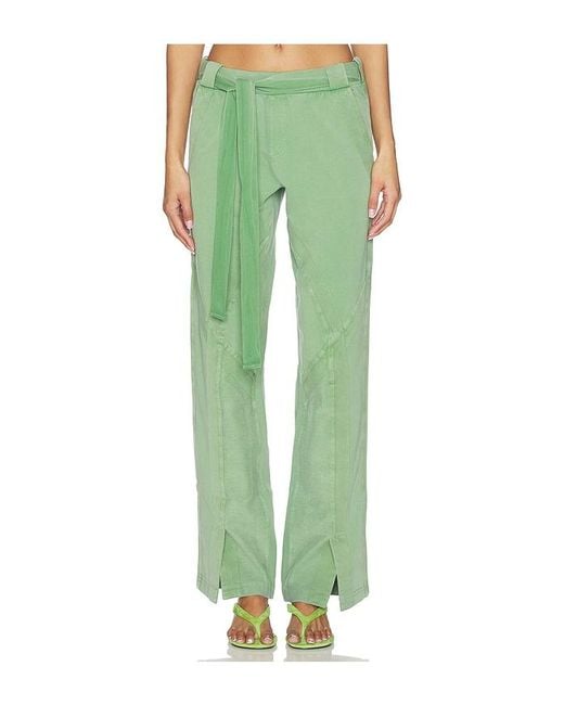 The Attico Green Long Sweatpant