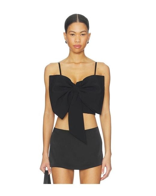 Fleur du Mal Black Blair Bow Top