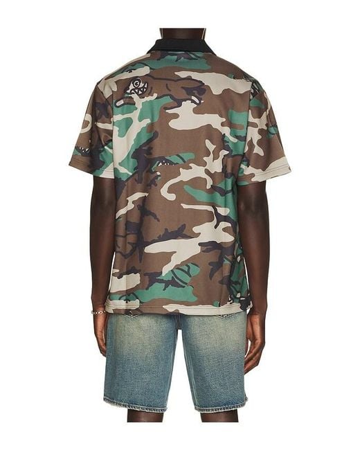 ICECREAM Black Acid Short Sleeve Soccer Jersey for men