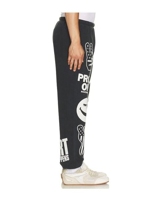 MadeWorn Black Art Happens P.E. Sweatpants for men