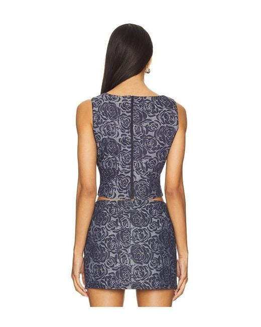 Lovers + Friends Blue Jodie Top
