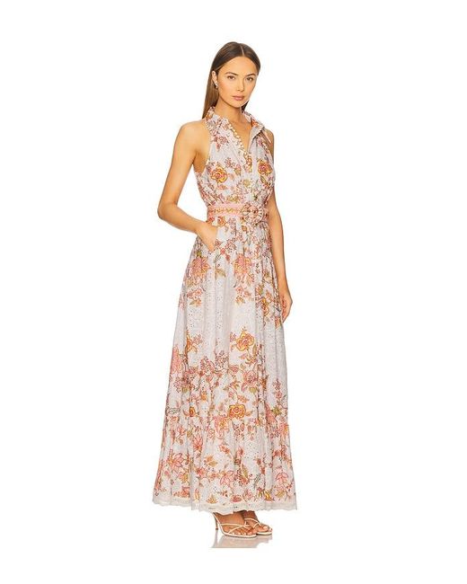 Hemant & Nandita White Long Shirt Dress With Buckle Belt