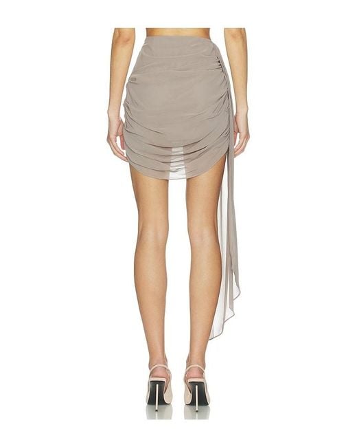 ROTATE BIRGER CHRISTENSEN Multicolor Chiffon Draped Skirt