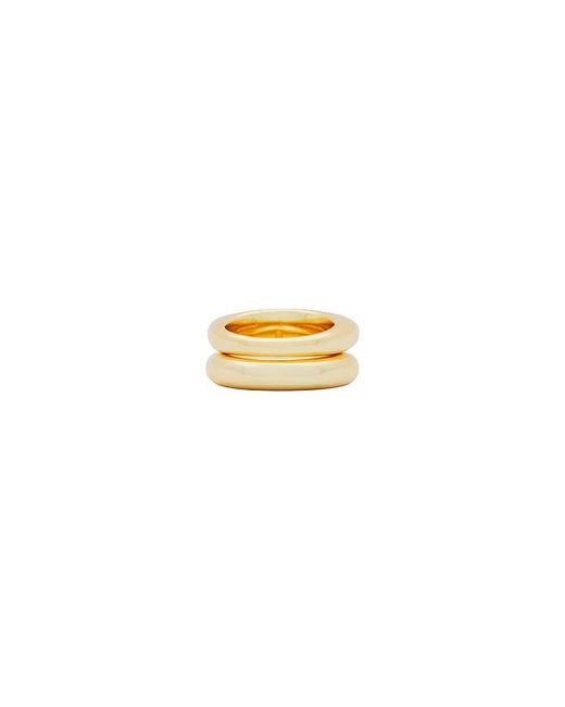 Ettika White Modern Dome Ring Set