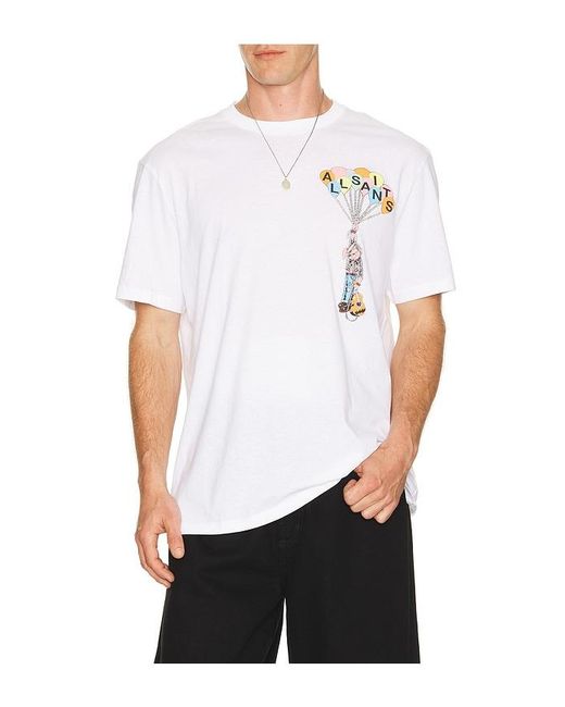 AllSaints White Lofty Short Sleeve Crew for men