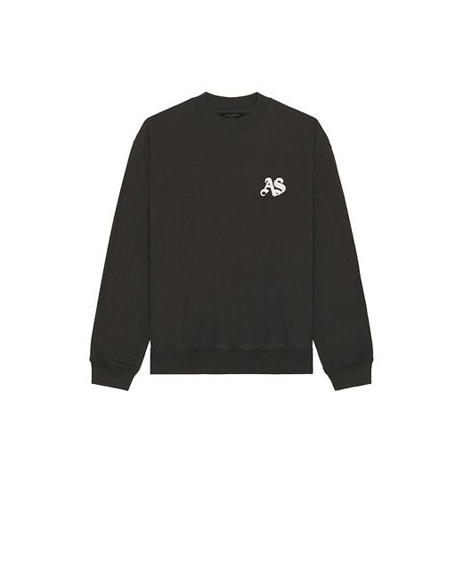 AllSaints Black Icon Crew Sweatshirt for men