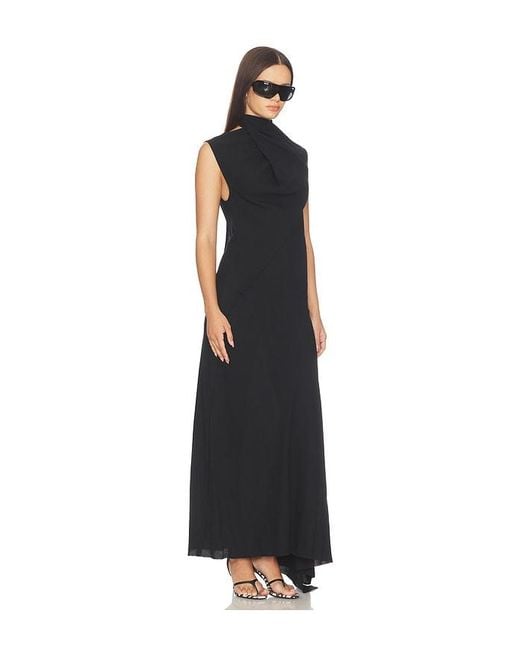 The Attico Black Turtleneck Midi Dress