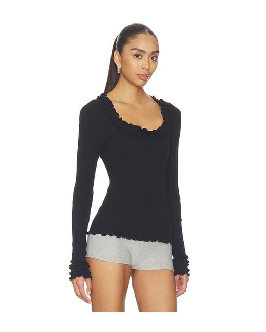 OperaSPORT Black Rosie Seamless Top