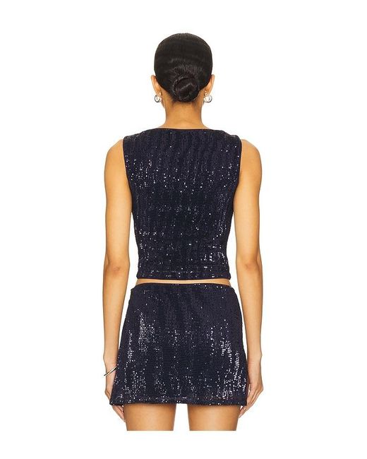 Lovers + Friends Blue Selma Top