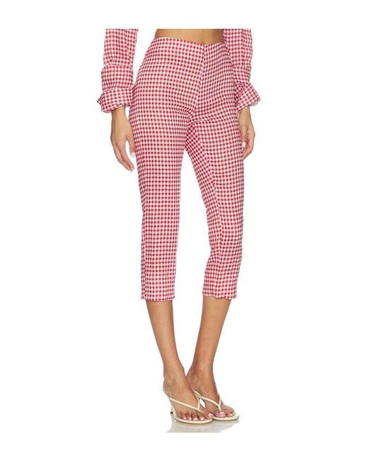 AEXAE Pink Linen Capri Pant