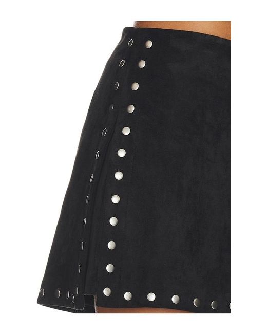Amanda Uprichard Black Nirvana Suede Skort