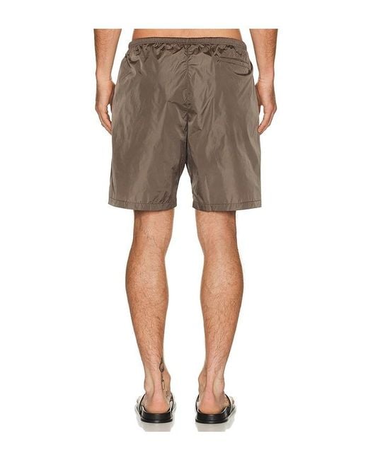 Palm Angels Natural Curved Logo Swimshort for men