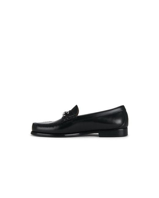 G.H.BASS Black Wide Lincoln Bit Weejun for men