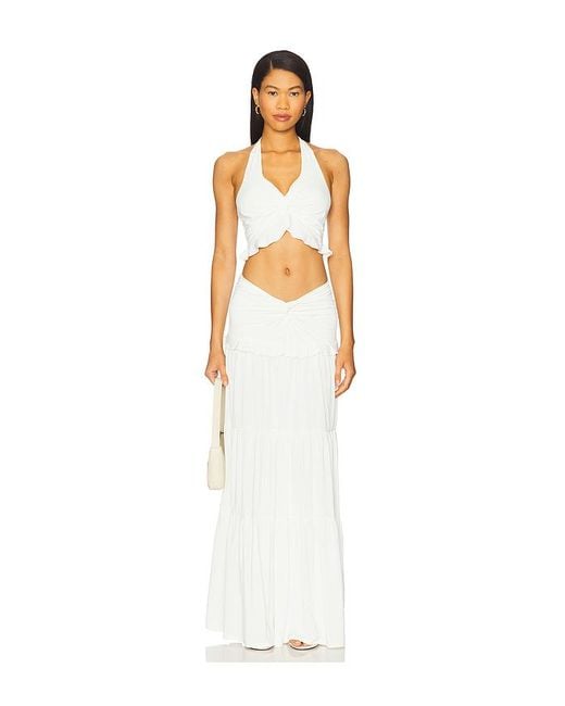 MORE TO COME White Noelle Maxi Skirt Set