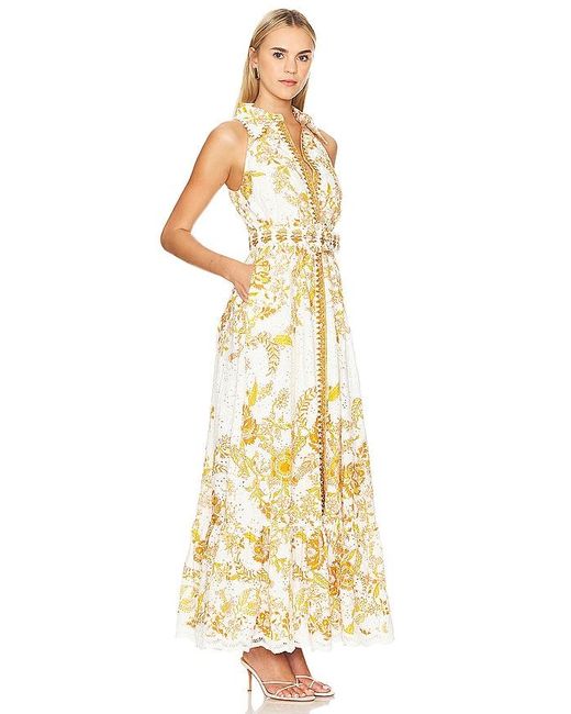 Hemant & Nandita Metallic Belted Maxi Dress