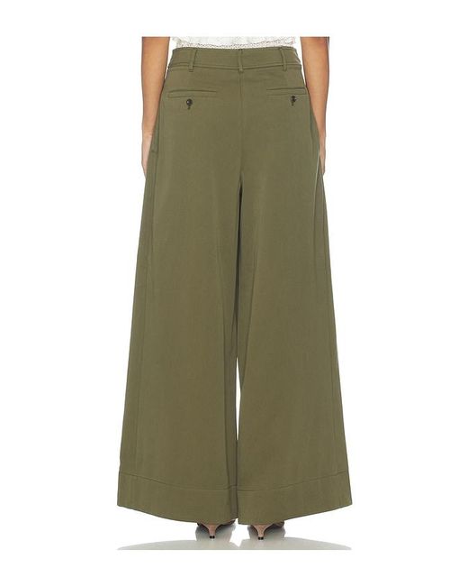 Ulla Johnson Green Motherwell Wide Leg Trouser Pants