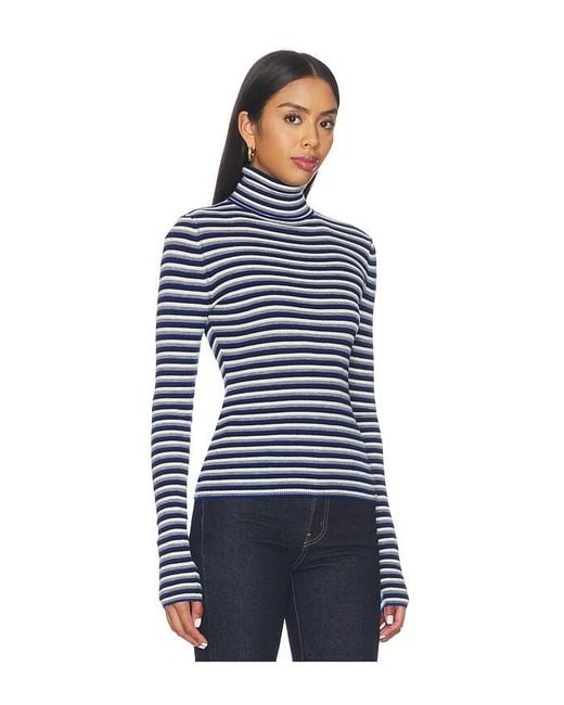 FAVORITE DAUGHTER Blue The Amelia Long Sleeve Top