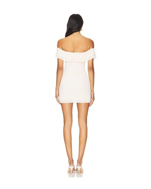 MORE TO COME White Graciela Off Shoulder Dress