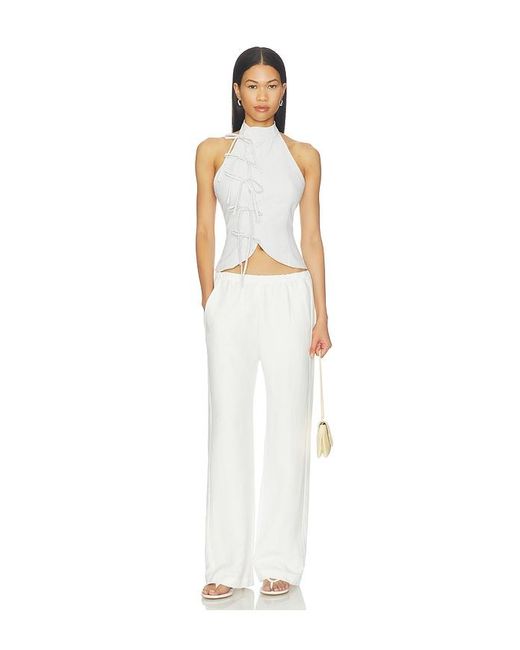 ALL THE WAYS White Shelbie Halter Top