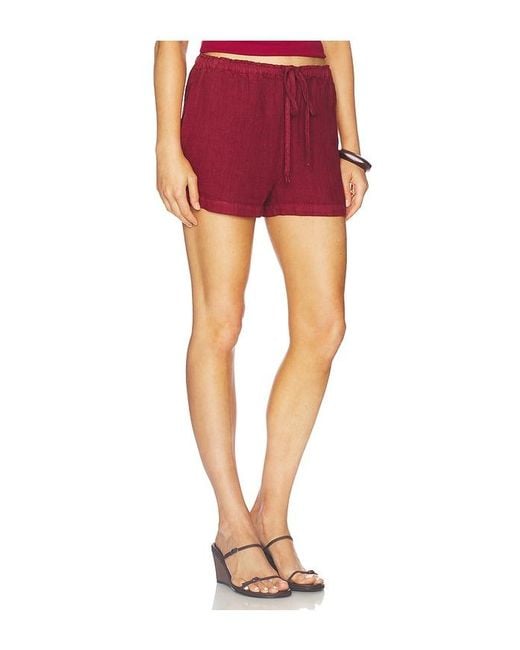 VIR VITA Red Ida Linen Short