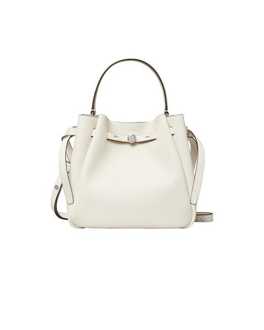 Tory Burch White Romy Bucket Bag
