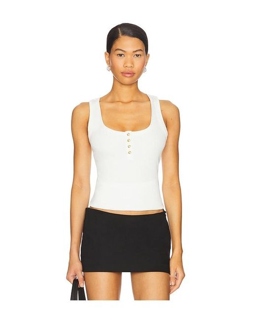 Anine Bing White Alessia Tank Top