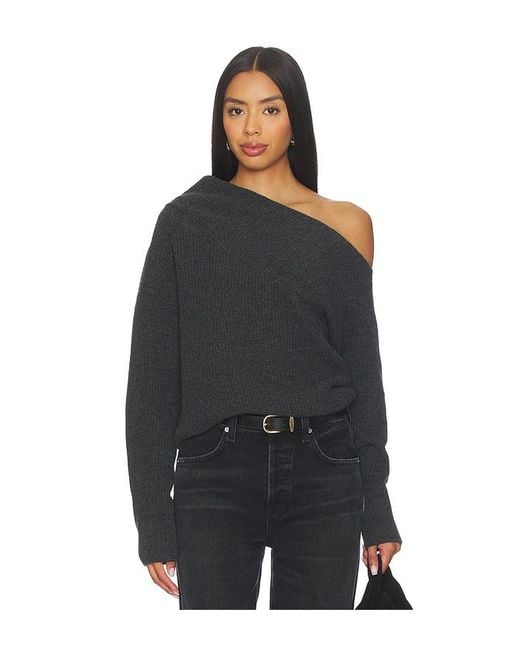 Brochu Walker Black Hart Off Shoulder Pullover