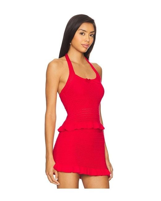 Amanda Uprichard Red Valentini Top